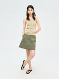 Tencel Cotton Silk Henley Tank | 2x2 Ribbed Texture | Mother-of-Pearl Buttons | Women Top | MRS Studios