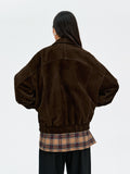 Uncoated A-Grade Lambskin Jacket | Classic Lapel Collar | Natural Grain Leather | Cupro Lining | Women Jacket | MRS Studios