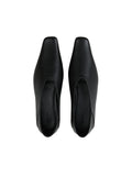 Soft Lambskin Square-Toe Flats | Collapsible Back Design | Leather-Lined Welt Sole | Women Shoes | MRS Studios