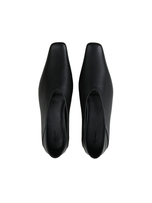 Soft Lambskin Square-Toe Flats | Collapsible Back Design | Leather-Lined Welt Sole | Women Shoes | MRS Studios