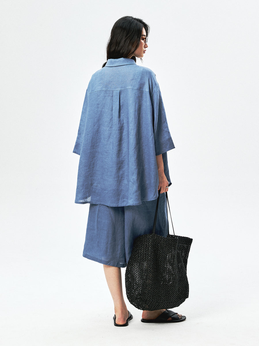 Japanese Linen Shirt, Skirt & Cropped Pants, view 9