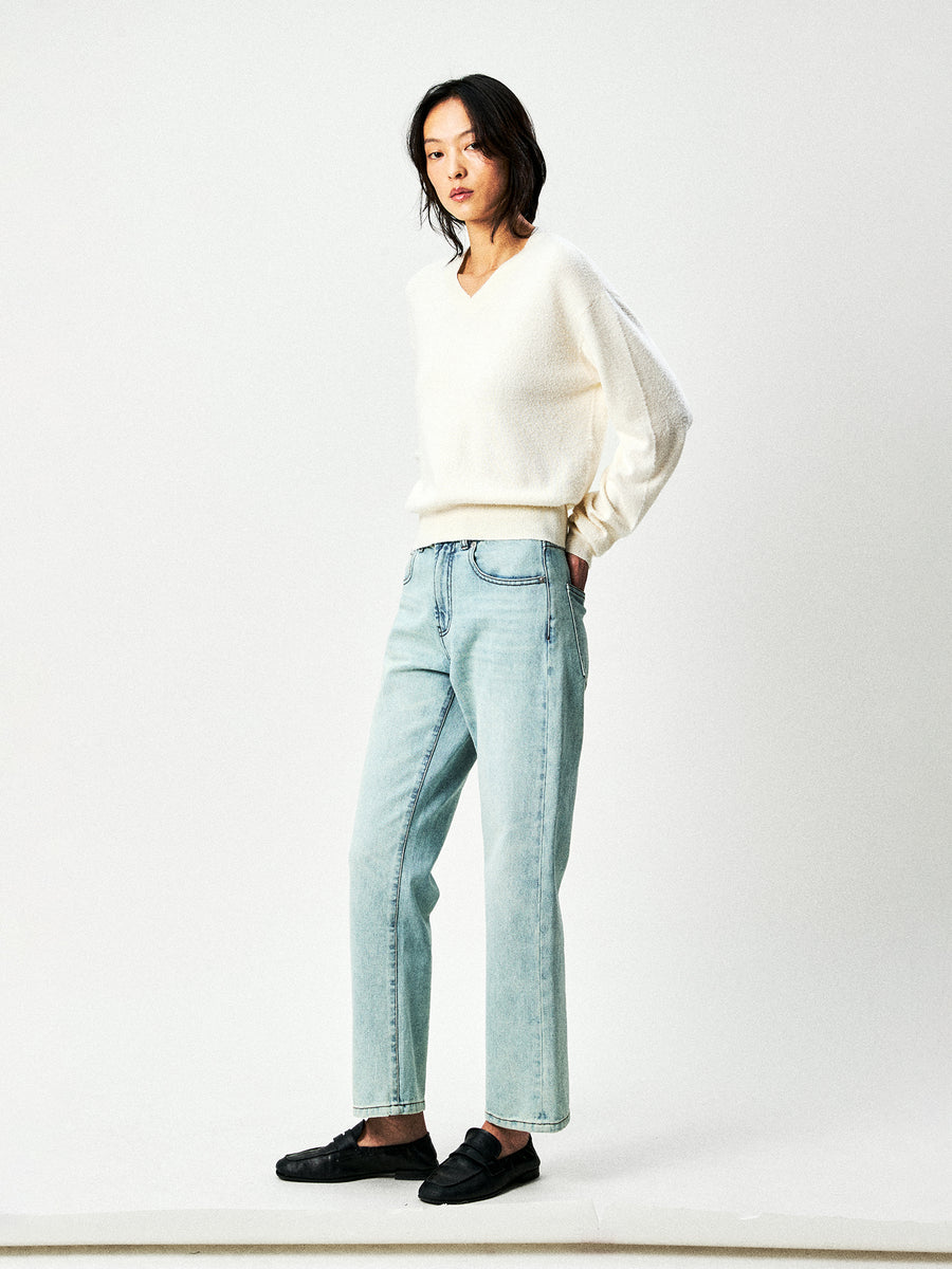 Brushed Cotton Knit Tee, Long Sleeve Tee & Cardigan, view 7