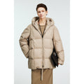 Short Hooded Goose Down Puffer Coat | 90% White Goose Down | Matte Memory Shell | Women Down Coat | MRS Studios