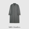 Moon Herringbone Wool Pimlico Coat | Single Breasted | British Moon Wool Tweed | Vintage Tweed Overcoat | MRS Studios
