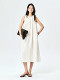 Sand-Washed Silk Cami & Dress Set | 3D Pleated Neckline | Shell-Button Back | Women Set | MRS Studios