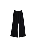 Japanese Triacetate Flared Trousers | Floor-Skimming Light Bell Cut | Vertical Jacquard Stretch Waist | Women Trousers | MRS Studios