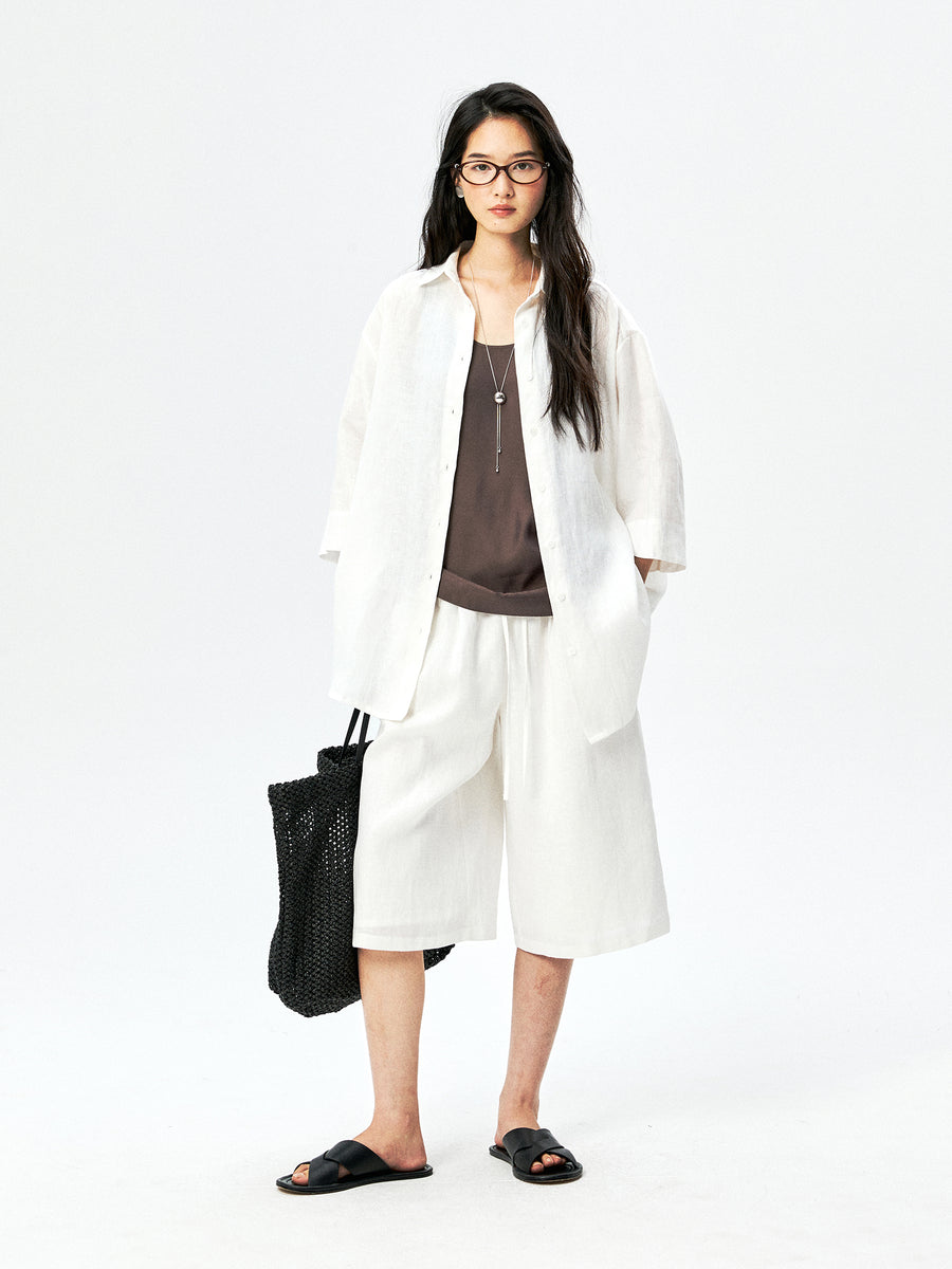 Japanese Linen Shirt, Skirt & Cropped Pants, view 8