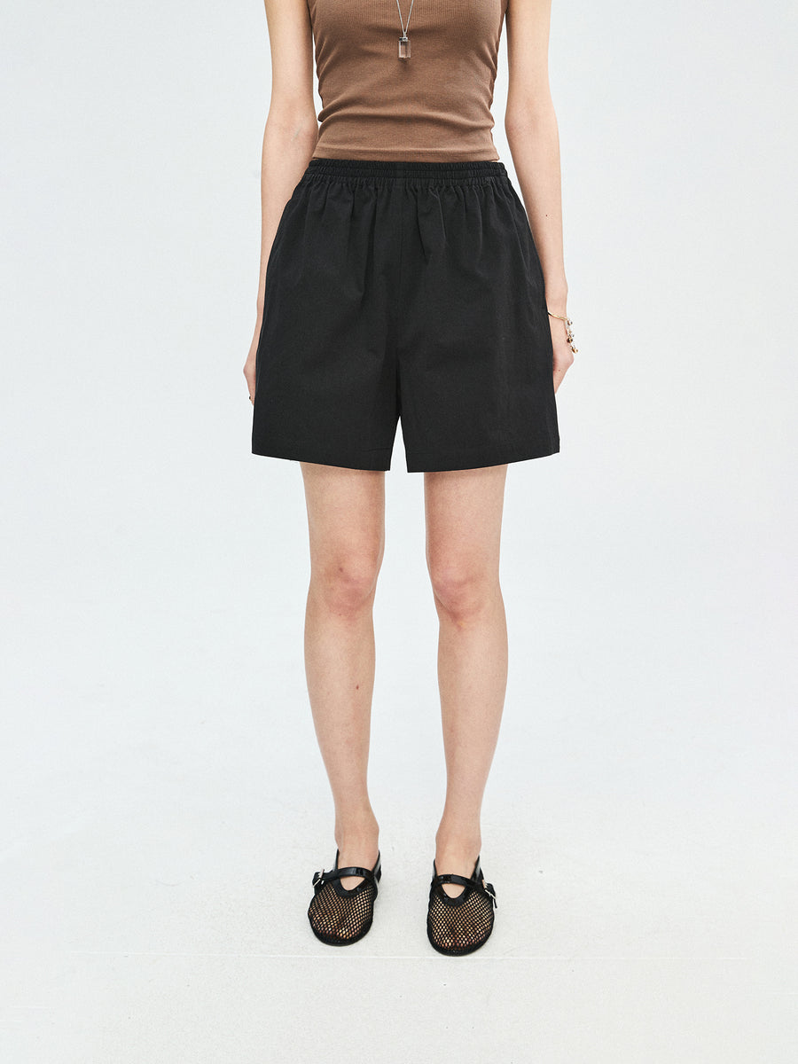 Washed Cotton Casual Shorts, view 5