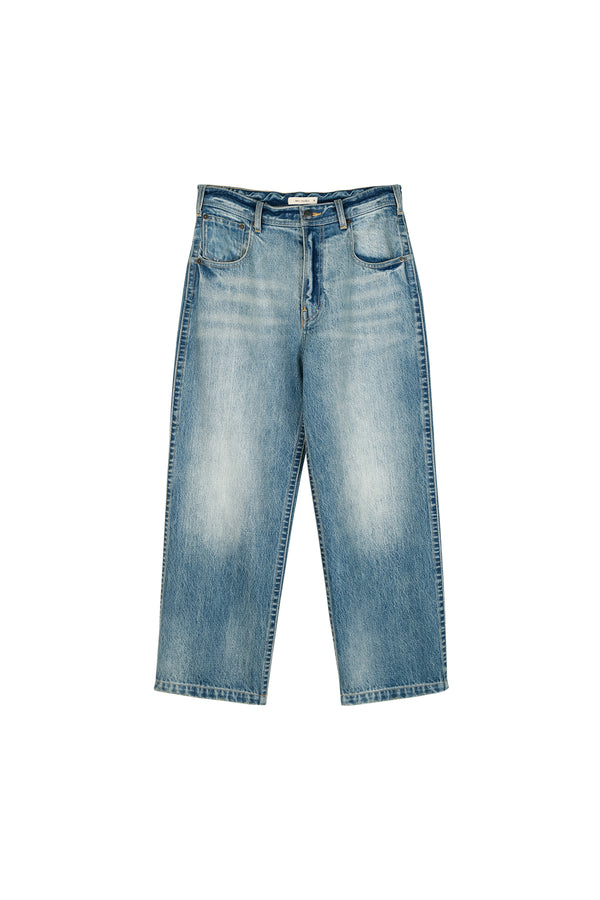 Vintage Buckle Straight Jeans | 9/10 Length | Ring-Spun Cotton Denim | Back Cinch Detail | Women Jeans | MRS Studios