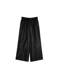 Wide Leg Sheepskin Leather Trousers | Elastic Waist 9/10 Length | Women Leather Pants | MRS Studios