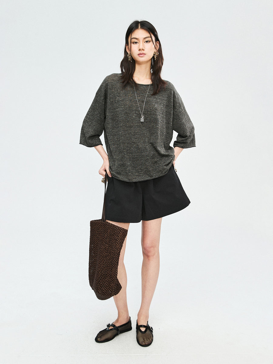 Washed Cotton Casual Shorts, view 12