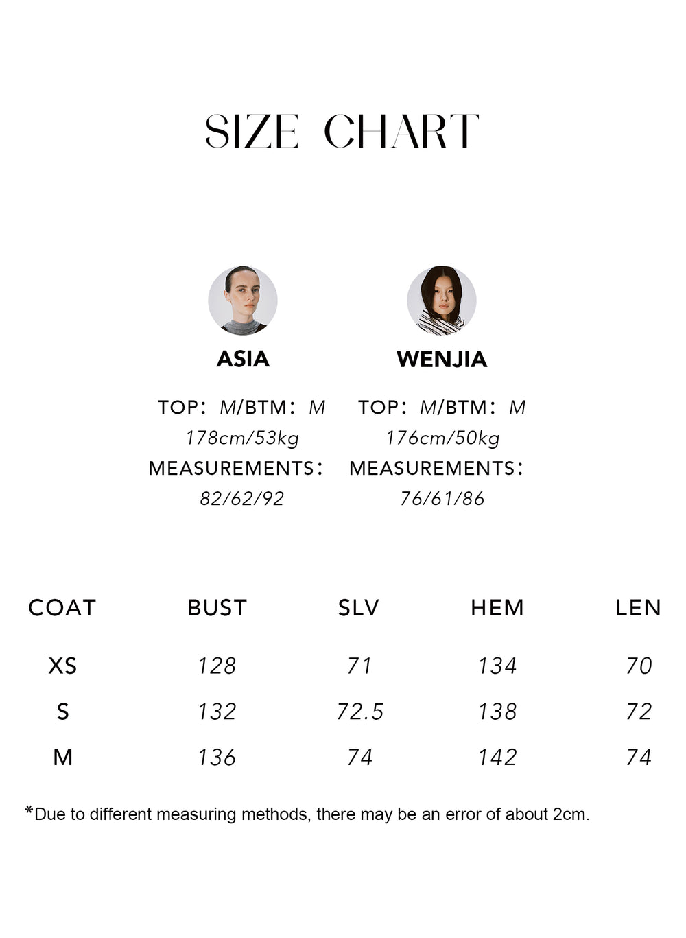 Size chart for Silk-Blend Taffeta Padded Anorak