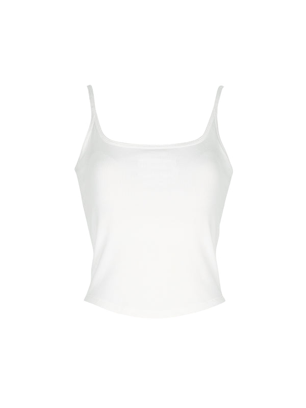 Modal Cotton Knit Camisole | Built-In Bra Cups | Cropped Open-Back Design | Women Top | MRS Studios