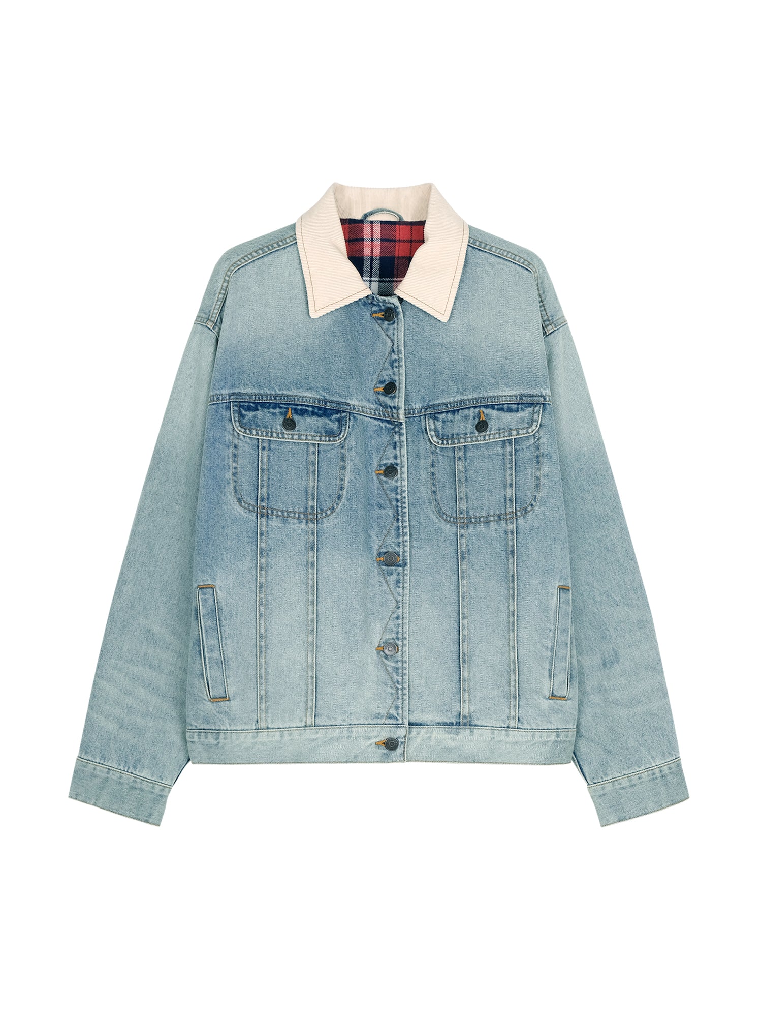 Vintage Collar Denim Jacket | Turkish Bossa Long-Staple Cotton | Women Spring Jacket | MRS Studios