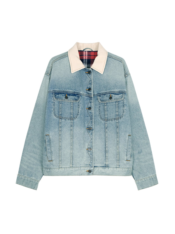 Vintage Collar Denim Jacket | Turkish Bossa Long-Staple Cotton | Women Spring Jacket | MRS Studios