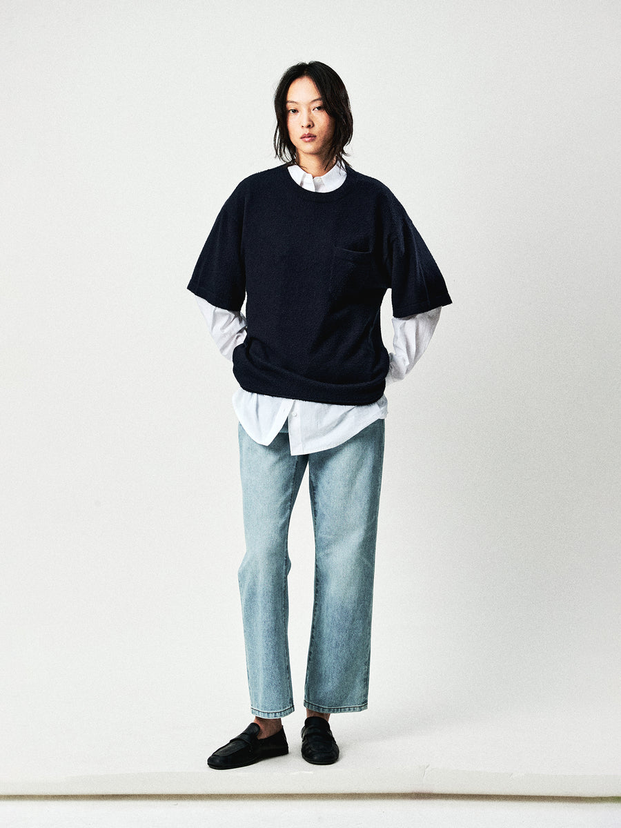 Brushed Cotton Knit Tee, Long Sleeve Tee & Cardigan, view 10