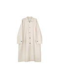 British Long Wool Trench Coat | Minimalist Single-Breasted Windbreaker | MRS Studios