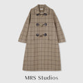 H-Line Merino Wool Duffle Coat | Horn Toggle Closure | Classic Small Collar | Women Coat | MRS Studios
