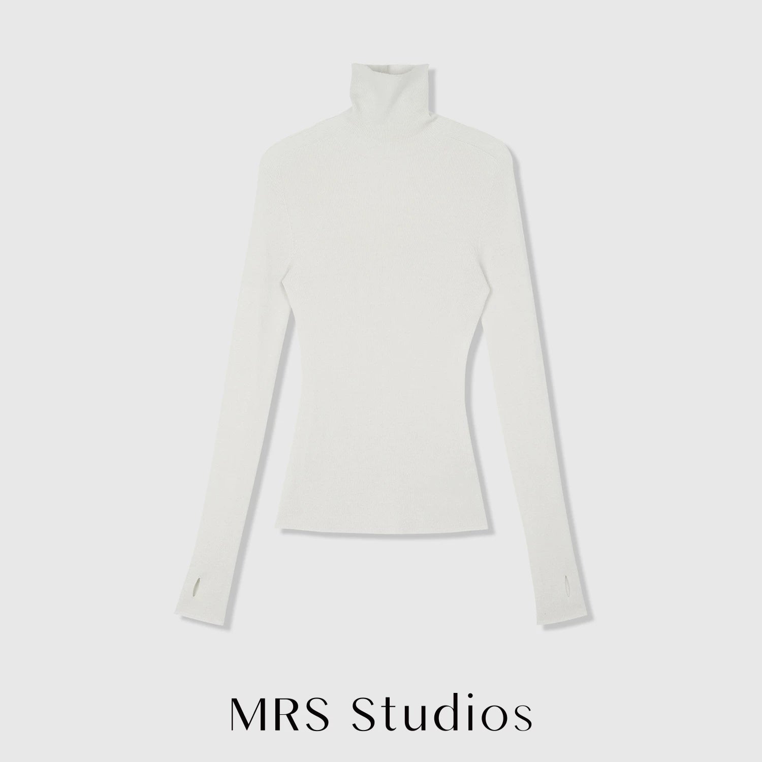 120s Fine Merino Wool Sweater | Thumb-Hole Cuffs | Knit Base Layer | Women Pullover | MRS Studios