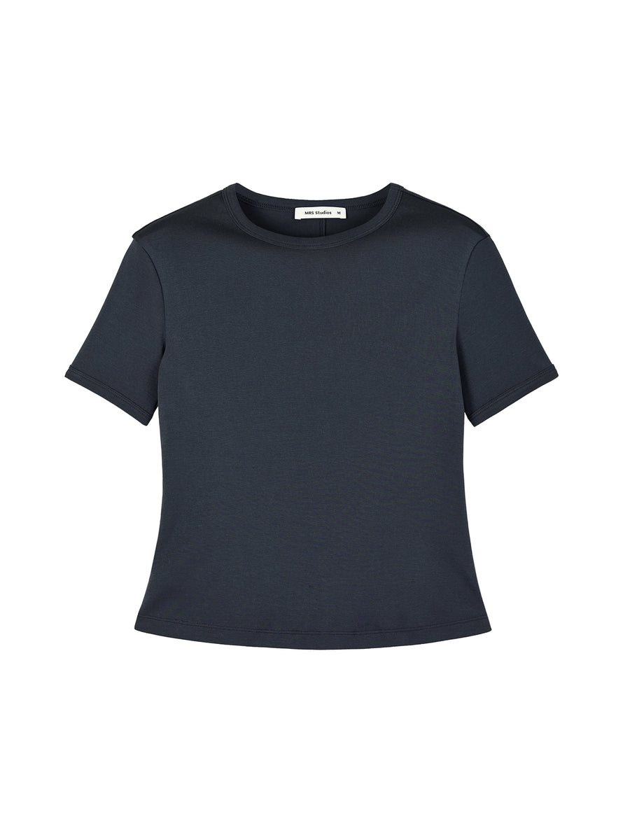 Ribbed Slub Cotton Tee, view 3