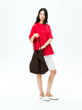 Japanese Heavyweight Jersey Cotton Tee | Round Neck | Relaxed Fit | Women Top | MRS Studios