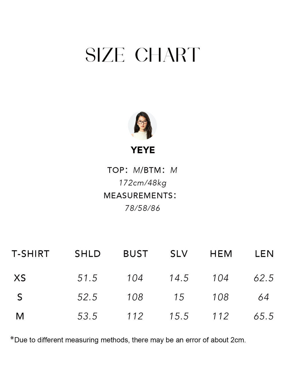 Size chart for French Linen Blend Striped Tee