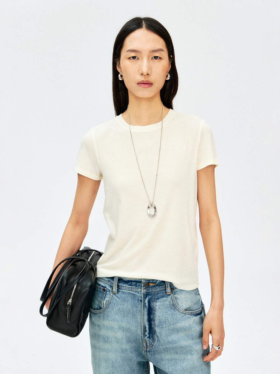 Washable 180s Superfine Wool T-Shirt & Vest | Ultra Fine Merino Blend | Women Top | MRS Studios