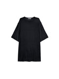 Wash-Crinkle Jersey T-Shirt Dress | Origami Crumpled Texture | Drop Shoulder Mid Sleeve | Women Dress | MRS Studios