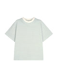 Japanese Jersey Cotton Tee | Striped Crew Neck | Relaxed Short Sleeve | Women Top | MRS Studios
