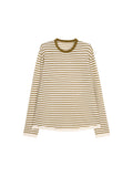 Linen Cotton Blend Striped Knit Pullover | Airy Sun-Protection Layer | Crew Neck Long Sleeve | Women Knitwear | MRS Studios
