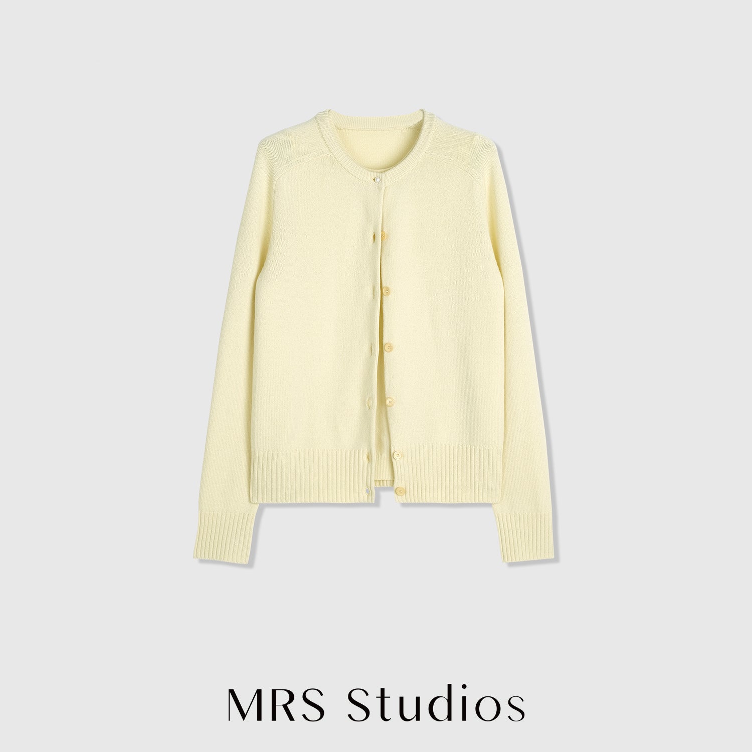 Consinee A-Grade Cashmere Cardigan | Faux Two-Piece Design | Double Layer Crew Neck | Women Knitwear | MRS Studios