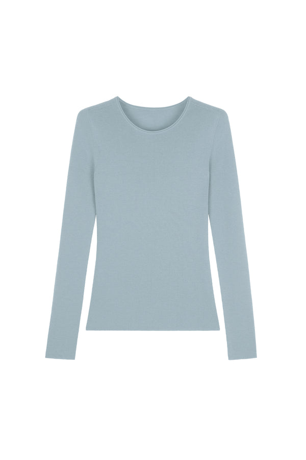 Seamless Fine Merino Wool Base Top | Italian Yarn | Crew & Scoop Neck | Women Knitwear | MRS Studios