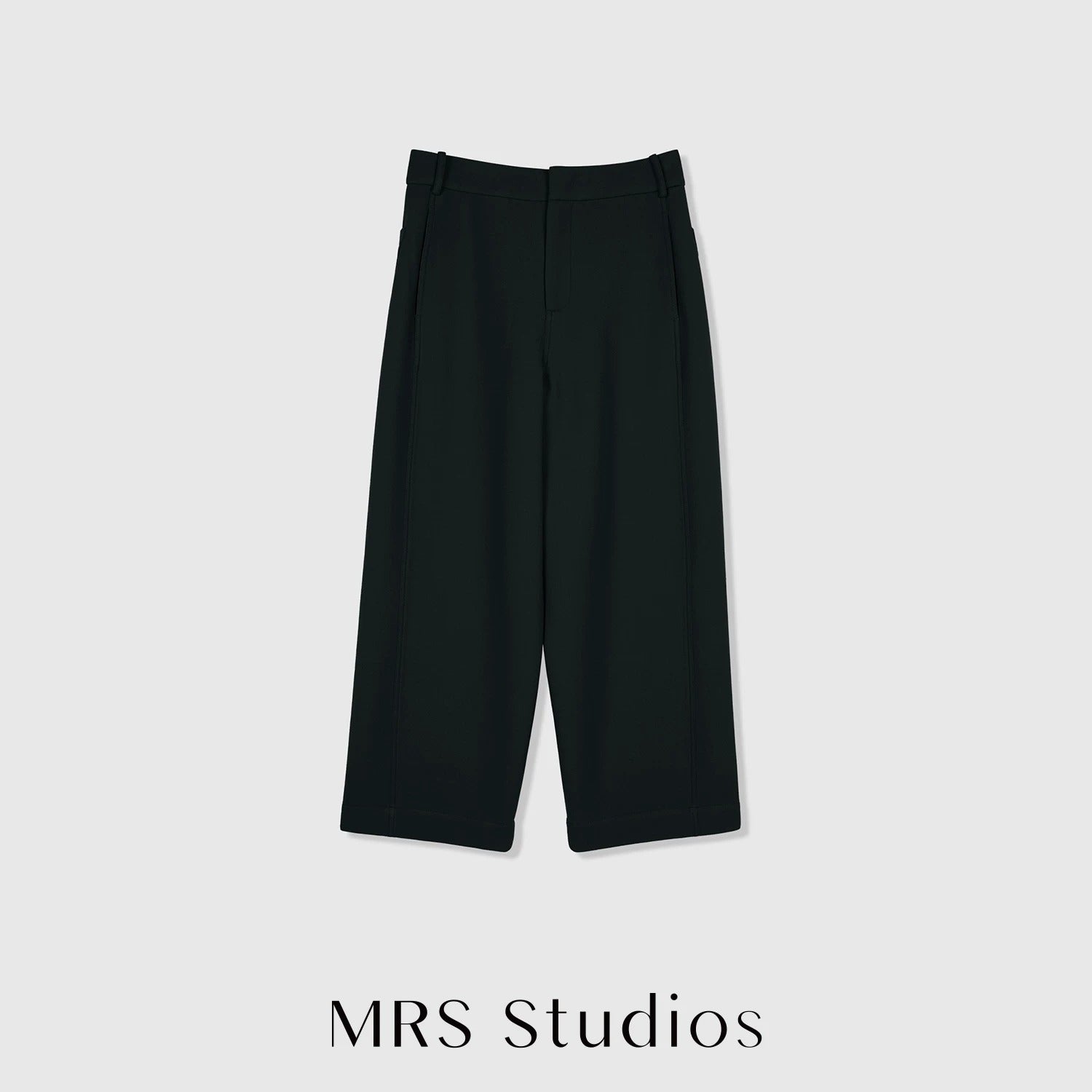 Australian Wool Nine-Tenths Wide-Leg Pants | Structured Cropped Cut | Refined Tailored Silhouette | Women Pants | MRS Studios