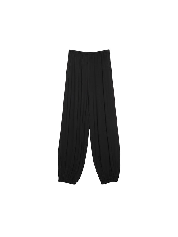 Silk Modal Knit Lantern Pants | Soft Jersey Hand Feel | Tapered Ankle Cuffs | Women Pants | MRS Studios
