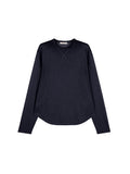 Lyocell Snowflake-Texture Top | Relaxed H-Line Cut | Semi-Sheer Long Sleeve | Women Top | MRS Studios