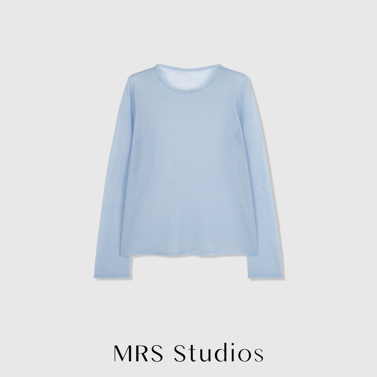 Airy Wool Cashmere Knit Pullover | Ultra Fine Lightweight Layering Top | Crew Neck Women Sweater | MRS Studios