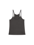 Lyocell Cotton Ribbed Halter Tank | Narrow Racer Strap | 1x1 Rib Knit Texture | Women Top | MRS Studios
