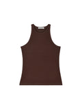 Cotton-Silk Racerback Tank | Ribbed Stretch | Slimming Round Neck | Women Top | MRS Studios