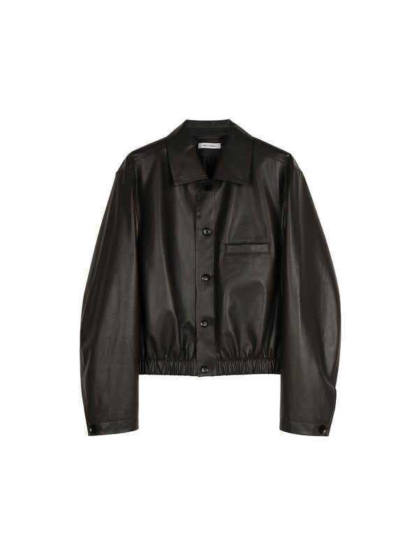 Turkish Full-Grain Calfskin Short Jacket | Cropped Leather Bomber | Zip Front Design | Women Jacket | MRS Studios