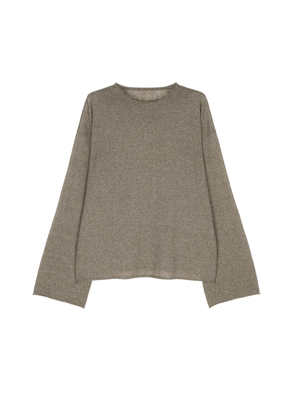 Sheer Linen Cotton Knit Cover-Up | Lightweight Sun Protection | Relaxed Long Sleeve Pullover | Women Knitwear | MRS Studios