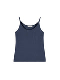 Silk Cotton Ribbed Camisole | High-Stretch U-Neck | Layering Tank | Women Top | MRS Studios