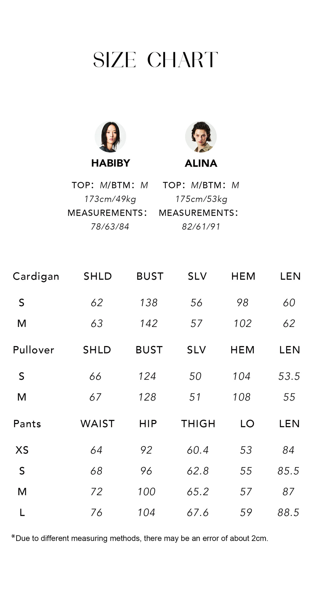 Size chart for Long-Staple Cotton Loopback Hoodie, Sweatshirt & Sweatpants