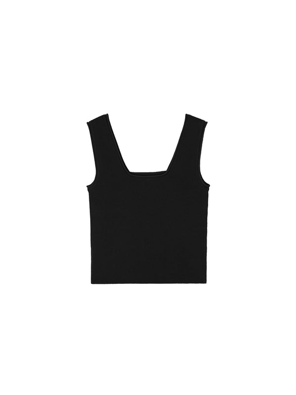 Japanese Acetate Cotton Square-Neck Tank | Long and Cropped Lengths | Wide Strap Slim Cut | Women Top | MRS Studios