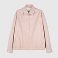 High-Density Cotton Twill Harrington Jacket | Washed-Crinkle Texture | Contrast Lining and Sword-Tip Cuffs | Women Jacket | MRS Studios