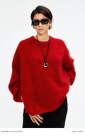 Pure Cashmere Women’s Sweater | A-level Cashmere | Round Neck | Long Sleeve Oversized Fit | MRS Studios