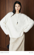 Pure Cashmere Women’s Sweater | A-level Cashmere | Round Neck | Long Sleeve Oversized Fit | MRS Studios