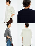 Relaxed Short-Sleeve Knit Sweater | Consinee Cashmere × Merino Wool | Soft & Skin-Friendly ROW-Inspired Style | MRS Studios