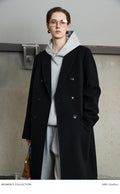 British Melton Warm Coat | UK Harris Tweed & Moon Wool | Classic H-Silhouette Overcoat | Double-Breasted Suit Coat | MRS Studios