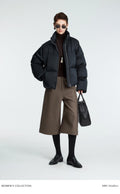 Australian Wool Seven-Tenths Wide-Leg Pants | Cropped Mid-Calf Cut | Refined Relaxed Silhouette | Women Pants | MRS Studios
