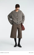 Australian Wool Seven-Tenths Wide-Leg Pants | Cropped Mid-Calf Cut | Refined Relaxed Silhouette | Women Pants | MRS Studios